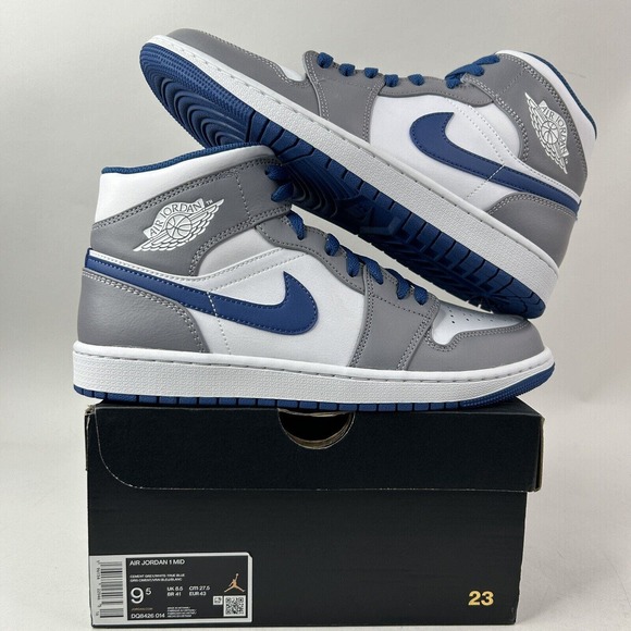 Nike Other - Nike Shoes Air Jordan 1 Mid Retro “Cement Grey/True Blue” 2024